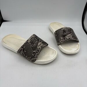 Nike Sandals Womens‎ Size 9 Victori One Slide Snake Print CN9676-007 Slip On